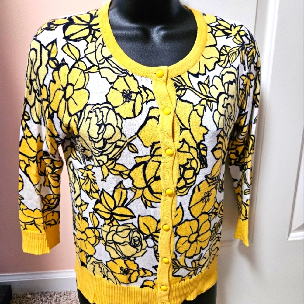 New York & Company Floral Summer Sweater